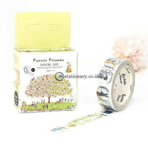 (Preorder) 1.5Cm Feathered Cherry Sakura Doughnut Washi Tape Adhesive Craft Diy Scrapbooking Sticker