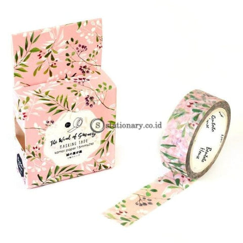 (Preorder) 1.5Cm Feathered Cherry Sakura Doughnut Washi Tape Adhesive Craft Diy Scrapbooking Sticker