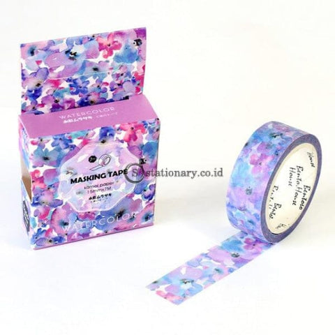 (Preorder) 1.5Cm Feathered Cherry Sakura Doughnut Washi Tape Adhesive Craft Diy Scrapbooking Sticker