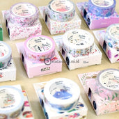 (Preorder) 1.5Cm Feathered Cherry Sakura Doughnut Washi Tape Adhesive Craft Diy Scrapbooking Sticker