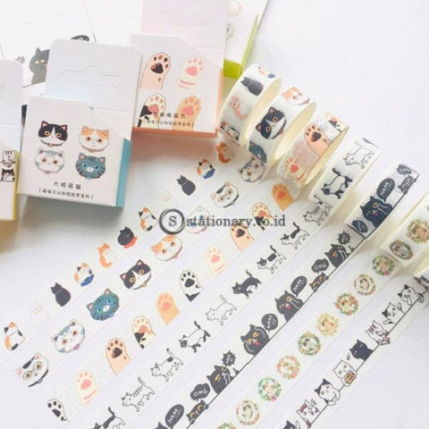 (Preorder) 1.5Cm Garland Cat Series Washi Tape Adhesive Diy Scrapbooking Sticker Label Masking