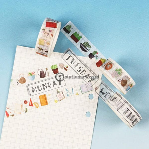 (Preorder) 1.5Cm Wide Traveller Series Washi Tape Adhesive Diy Scrapbooking Sticker Label Masking