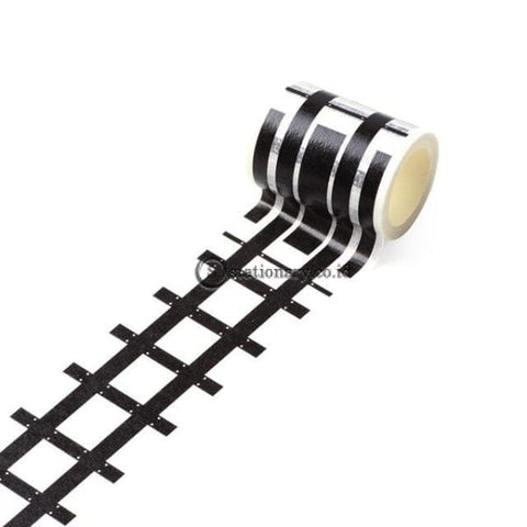 (Preorder) 1 Pcs 5M Railway Train Curve Design Paper Washi Tape Diy Road Traffic Adhesive