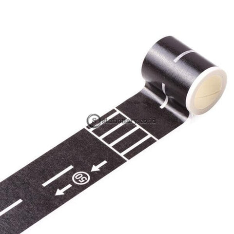 (Preorder) 1 Pcs 5M Railway Train Curve Design Paper Washi Tape Diy Road Traffic Adhesive