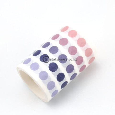 (Preorder) 1 Pcs Dot Masking Tape Wide Washi Basic Colorful Round Adhesive Diy Scrapbooking Journal