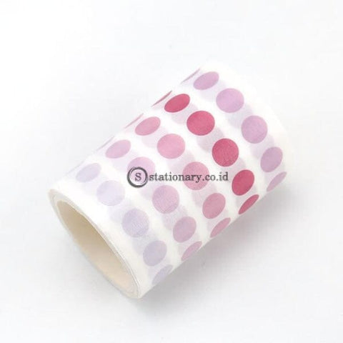 (Preorder) 1 Pcs Dot Masking Tape Wide Washi Basic Colorful Round Adhesive Diy Scrapbooking Journal