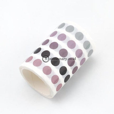 (Preorder) 1 Pcs Dot Masking Tape Wide Washi Basic Colorful Round Adhesive Diy Scrapbooking Journal