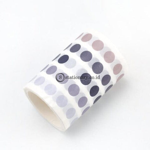 (Preorder) 1 Pcs Dot Masking Tape Wide Washi Basic Colorful Round Adhesive Diy Scrapbooking Journal