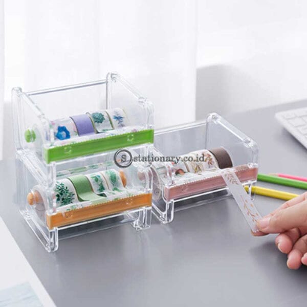 (Preorder) 1 Pcs Japanese Stationery Masking Tape Cutter Washi Storage Organizer Desktop Office