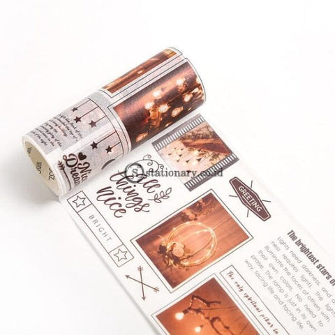 (Preorder) 1 Pcs Vintage Washi Tape Fall Film Masking Diary Diy Scrapbooking Journal Stationery