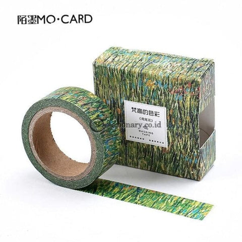 (Preorder) 1 Pcs Washi Tapes Diy Van Gogh Painting Paper Masking Tape Decorative Adhesive