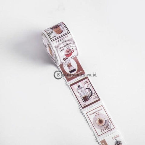 (Preorder) 1 Roll Vintage Stamp Series Paper Washi Tape Adhesive Diy Scrapbooking Sticker Label