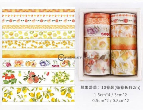 (Preorder) 10 Pcs Washi Tape Set Stickers Scrapbooking Masking Wash Tapes Washitape Ocean Fita