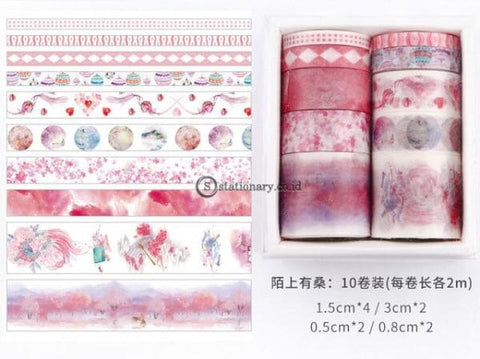 (Preorder) 10 Pcs Washi Tape Set Stickers Scrapbooking Masking Wash Tapes Washitape Ocean Fita