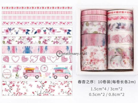 (Preorder) 10 Pcs Washi Tape Set Stickers Scrapbooking Masking Wash Tapes Washitape Ocean Fita