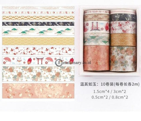 (Preorder) 10 Pcs Washi Tape Set Stickers Scrapbooking Masking Wash Tapes Washitape Ocean Fita