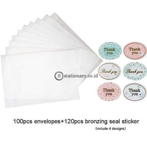 (Preorder) 100Pcs/lot Blank Translucent Vellum Envelopes Diy Multifunction Gift Card Envelope With