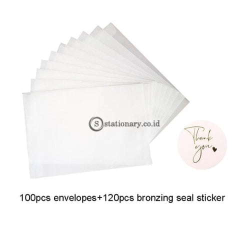 (Preorder) 100Pcs/lot Blank Translucent Vellum Envelopes Diy Multifunction Gift Card Envelope With