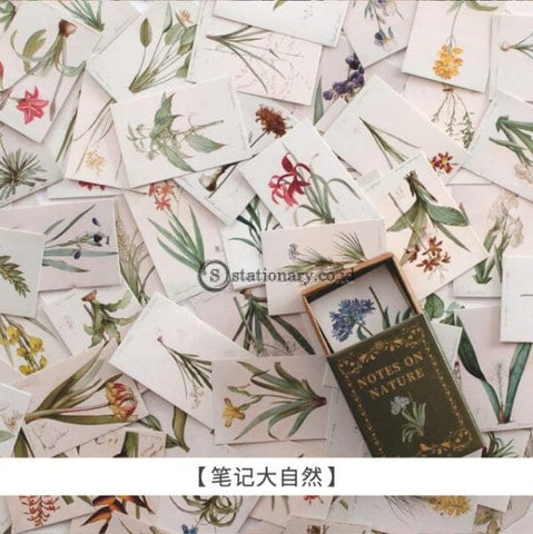 (Preorder) 100Pcs Vintage Stamp Book Collection Series Kraft Paper Mini Greeting Card Postcard
