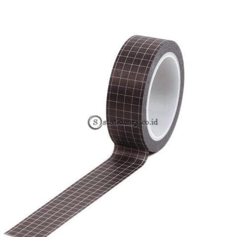 (Preorder) 10M Black White Grid Washi Tape Planner Adhesive Diy Scrapbooking Sticker Label Japanese