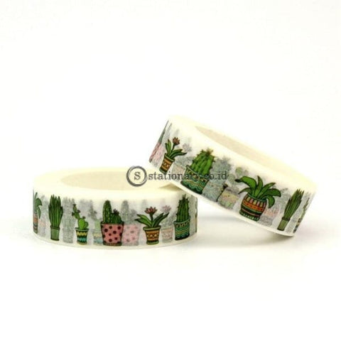 (Preorder) 10M Succulent Cactus Set Washi Tape Planner Scrapbooking Cute Cinta Adhesiva Decorativa