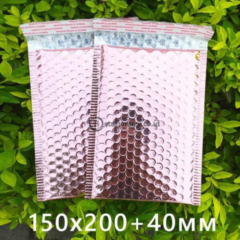 (Preorder) 10Pcs 15X20+4Cm Rose Gold Bubble Envelop/rose Foil Mailer For Gift Packaging & Wedding