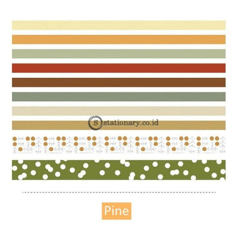 (Preorder) 10Pcs Basic Gradient Color Paper Washi Tape Set 10Mm 25Mm Rainbow Adhesive Masking Tapes