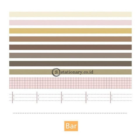 (Preorder) 10Pcs Basic Gradient Color Paper Washi Tape Set 10Mm 25Mm Rainbow Adhesive Masking Tapes