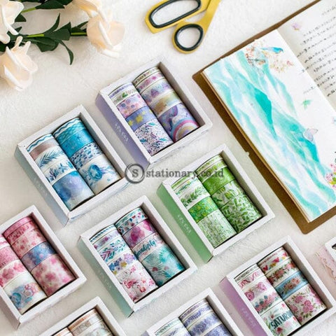 (Preorder) 10Pcs/lot Ocean Stars Wisteria Floral Cute Paper Masking Washi Tape Set Japanese