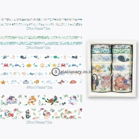 (Preorder) 10Pcs/set Cute Plant Leaves Washi Tape Kawaii Flower Masking Whale Decorative For Sticker