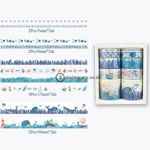 (Preorder) 10Pcs/set Cute Plant Leaves Washi Tape Kawaii Flower Masking Whale Decorative For Sticker