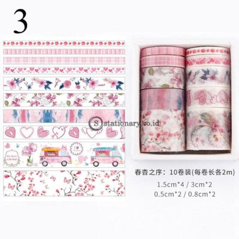 (Preorder) 10Pcs/set Cute Plant Leaves Washi Tape Kawaii Flower Masking Whale Decorative For Sticker