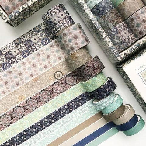 (Preorder) 12 Pcs/set Green Plant Washi Tape Solid Color Masking Decorative Adhesive Sticker