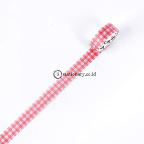 (Preorder) 15Mm Paper Tape Vintage Grid Journal Washi Adhesive Diy Scrapbooking Sticker Label