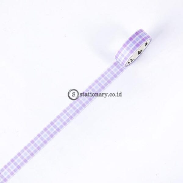 (Preorder) 15Mm Paper Tape Vintage Grid Journal Washi Adhesive Diy Scrapbooking Sticker Label