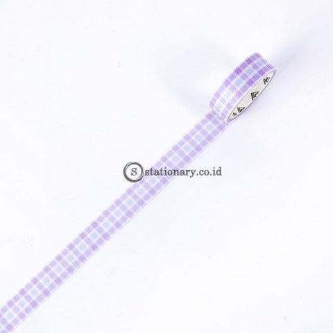 (Preorder) 15Mm Paper Tape Vintage Grid Journal Washi Adhesive Diy Scrapbooking Sticker Label