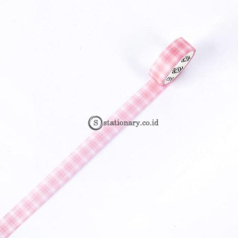 (Preorder) 15Mm Paper Tape Vintage Grid Journal Washi Adhesive Diy Scrapbooking Sticker Label