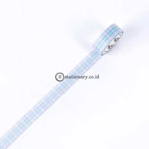 (Preorder) 15Mm Paper Tape Vintage Grid Journal Washi Adhesive Diy Scrapbooking Sticker Label