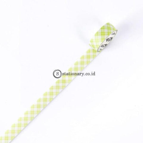 (Preorder) 15Mm Paper Tape Vintage Grid Journal Washi Adhesive Diy Scrapbooking Sticker Label