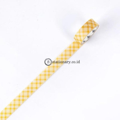 (Preorder) 15Mm Paper Tape Vintage Grid Journal Washi Adhesive Diy Scrapbooking Sticker Label