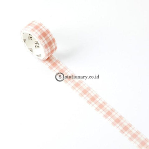 (Preorder) 15Mm Paper Tape Vintage Grid Journal Washi Adhesive Diy Scrapbooking Sticker Label