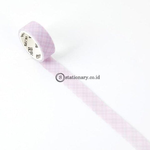 (Preorder) 15Mm Paper Tape Vintage Grid Journal Washi Adhesive Diy Scrapbooking Sticker Label