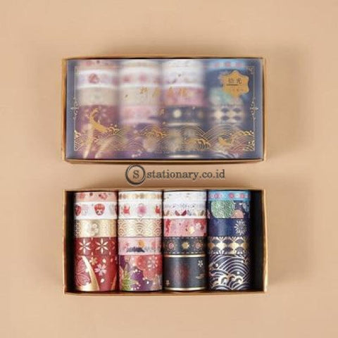 (Preorder) 20 Pcs/set Retro Divine Gold Washi Tape Set Adhesive Diy Scrapbooking Sticker Label