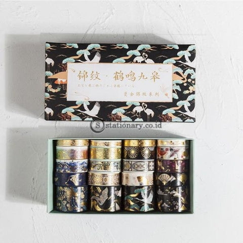 (Preorder) 20 Pcs/set Retro Divine Gold Washi Tape Set Adhesive Diy Scrapbooking Sticker Label