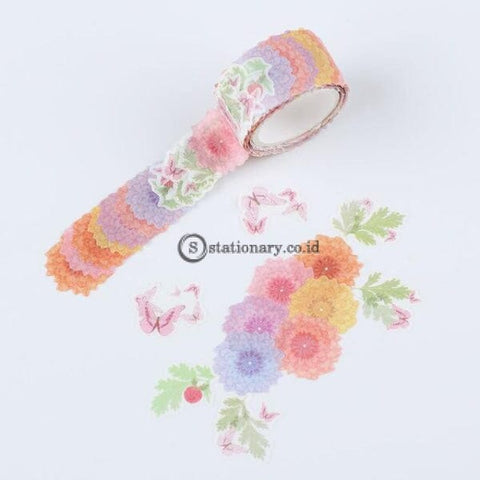 (Preorder) 200Pcs/roll Flower Petals Washi Tape Diy Scrapbooking Diary Paper Stickers Roll Cute