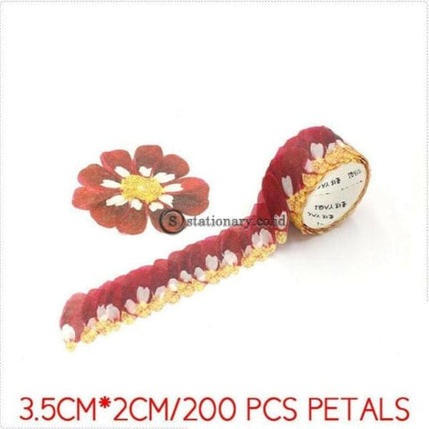 (Preorder) 200Pcs/roll Masking Petals Tape Washi Scrapbook Sticker Sticky Paper Flower Set 11