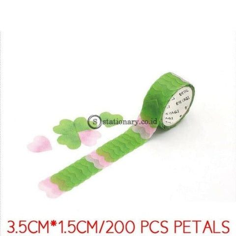 (Preorder) 200Pcs/roll Masking Petals Tape Washi Scrapbook Sticker Sticky Paper Flower Set 14