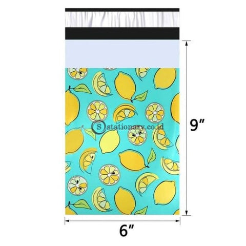 (Preorder) 20Pcs 15X23Cm 6X9 Inch Pattern Printed Poly Mailers Self Seal Plastic Envelope Bags Lemon