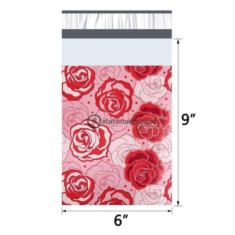 (Preorder) 20Pcs 15X23Cm 6X9 Inch Pattern Printed Poly Mailers Self Seal Plastic Envelope Bags Rose