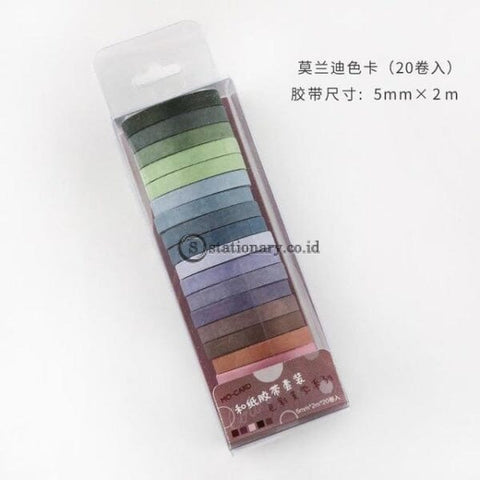 (Preorder) 20Pcs/pack Multi-Color Washi Tape Scrapbooking Decorative Adhesive Tapes Paper Japanese